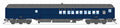HO WAB Baggage-Combine Car #598  Blue w/ Imitation Gold  HO