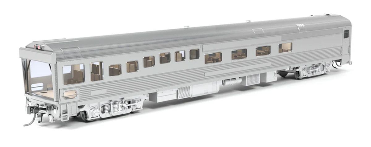 HO #89 Track Inspection Car Unlettered Stainless Steel