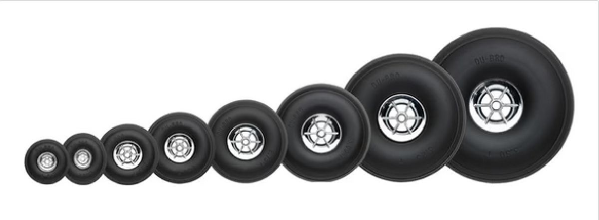 2-1/4'' Dia. Treaded Chrome Wheels (2)