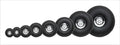 2-3/4'' Dia. Treaded Chrome Wheels (2)