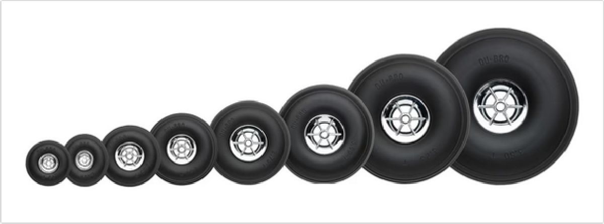 2-3/4'' Dia. Treaded Chrome Wheels (2)