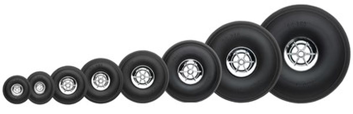3'' Dia. Treaded Chrome Wheels (2)