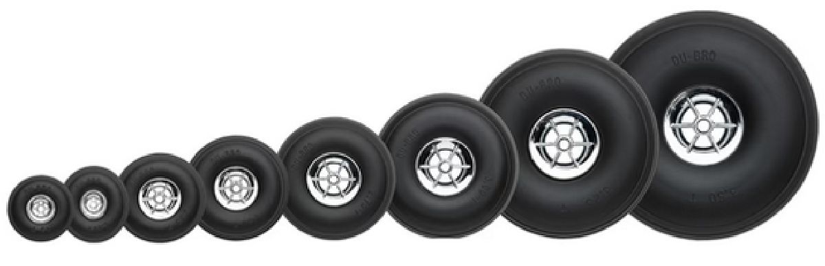 3-1/4'' Dia. Treaded Chrome Wheels (2)