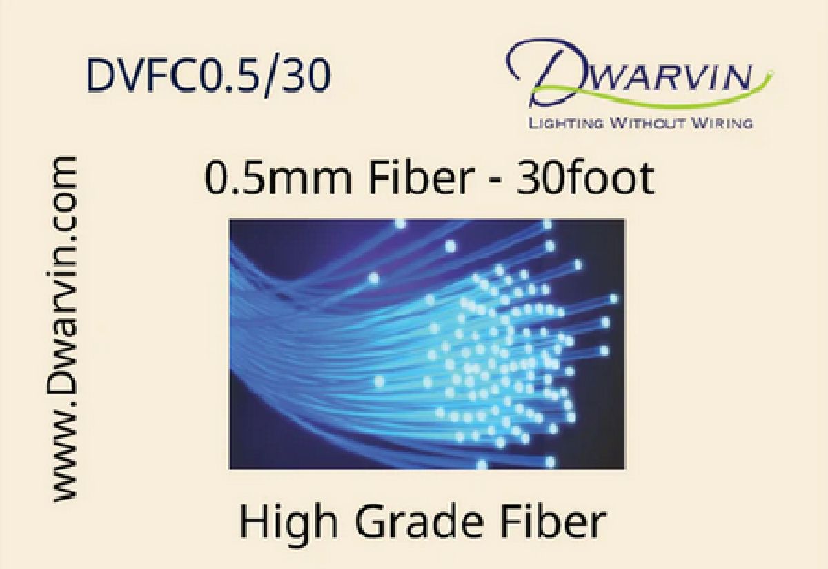 DVFC0.5/30 30ft 0.5mm End Glow Fiber Optic Cable
