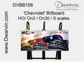 DVBB106-FP HO Unassembled Fiber-Lit Chevrolet Billboard