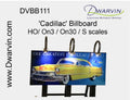 DVBB111-FA HO Assembled Fiber-Lit Cadillac Billboard