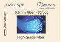 DVFC1.5/30 30ft 1.5mm End Glow Fiber Optic Cable