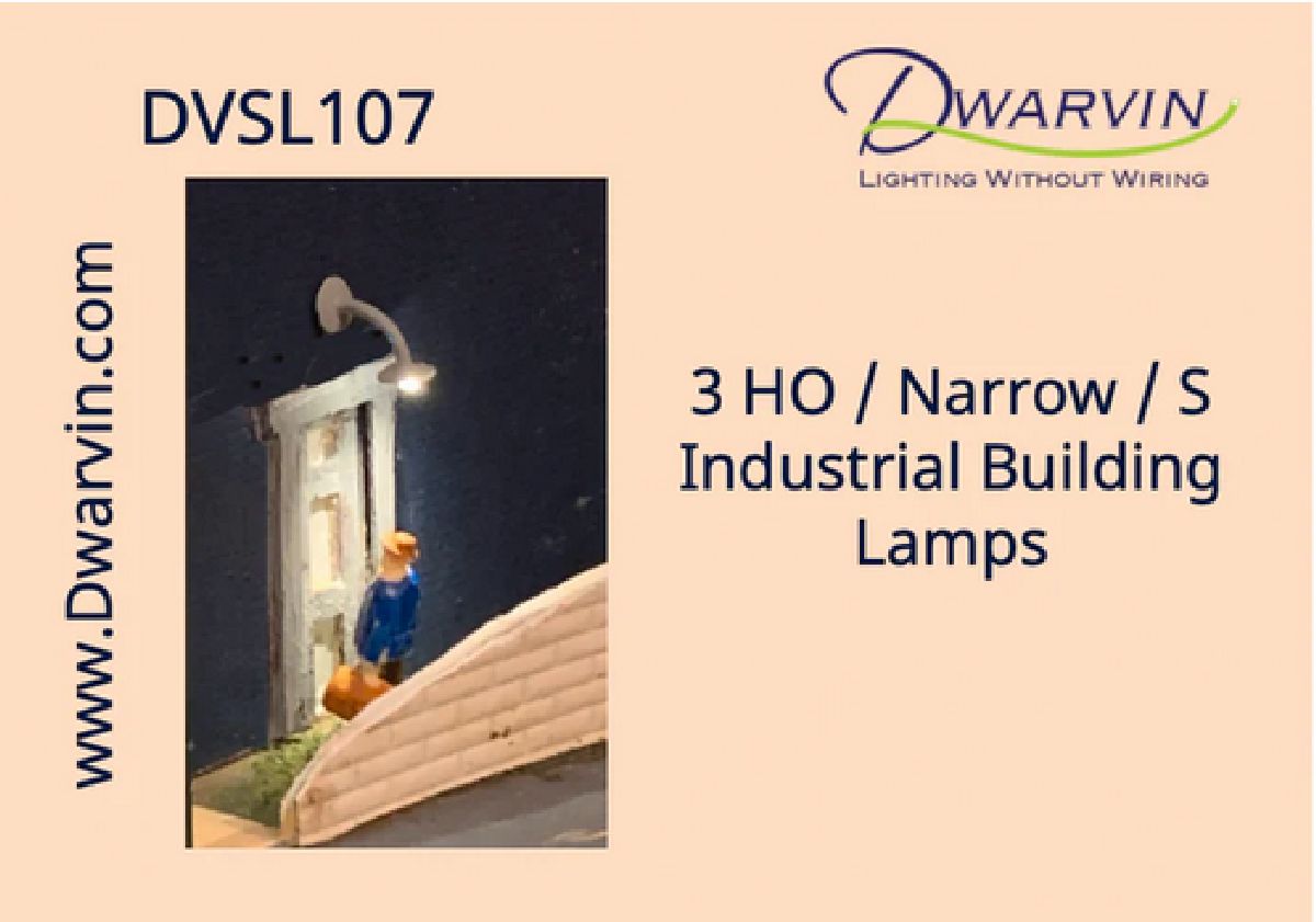 DVSL107 HO/On30/On3/S Fiber-Lit Industrial Building Lamps (P