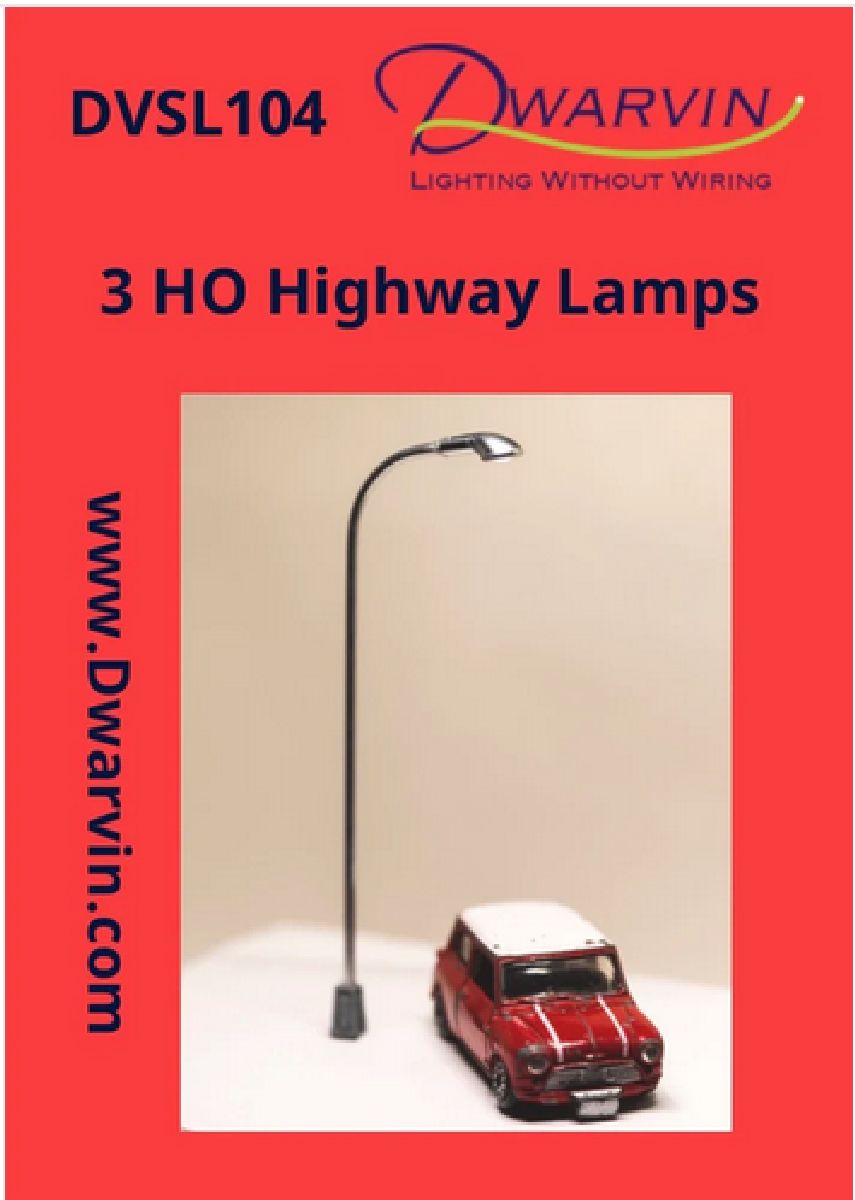 DVSL104 HO Fiber-Lit Highway Lamps (Pack of 3)