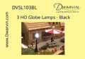 DVSL103BL HO Fiber-Lit Globe Lamps (Pack of 3)