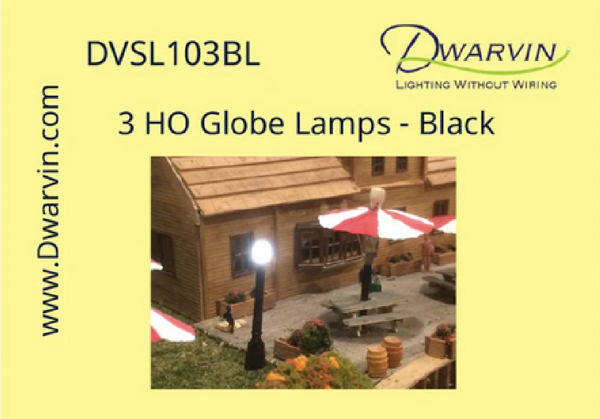 DVSL103BL HO Fiber-Lit Globe Lamps (Pack of 3)