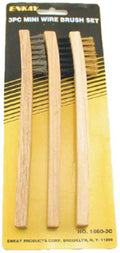 3 pc. Wire Brush Set wood handles carded
