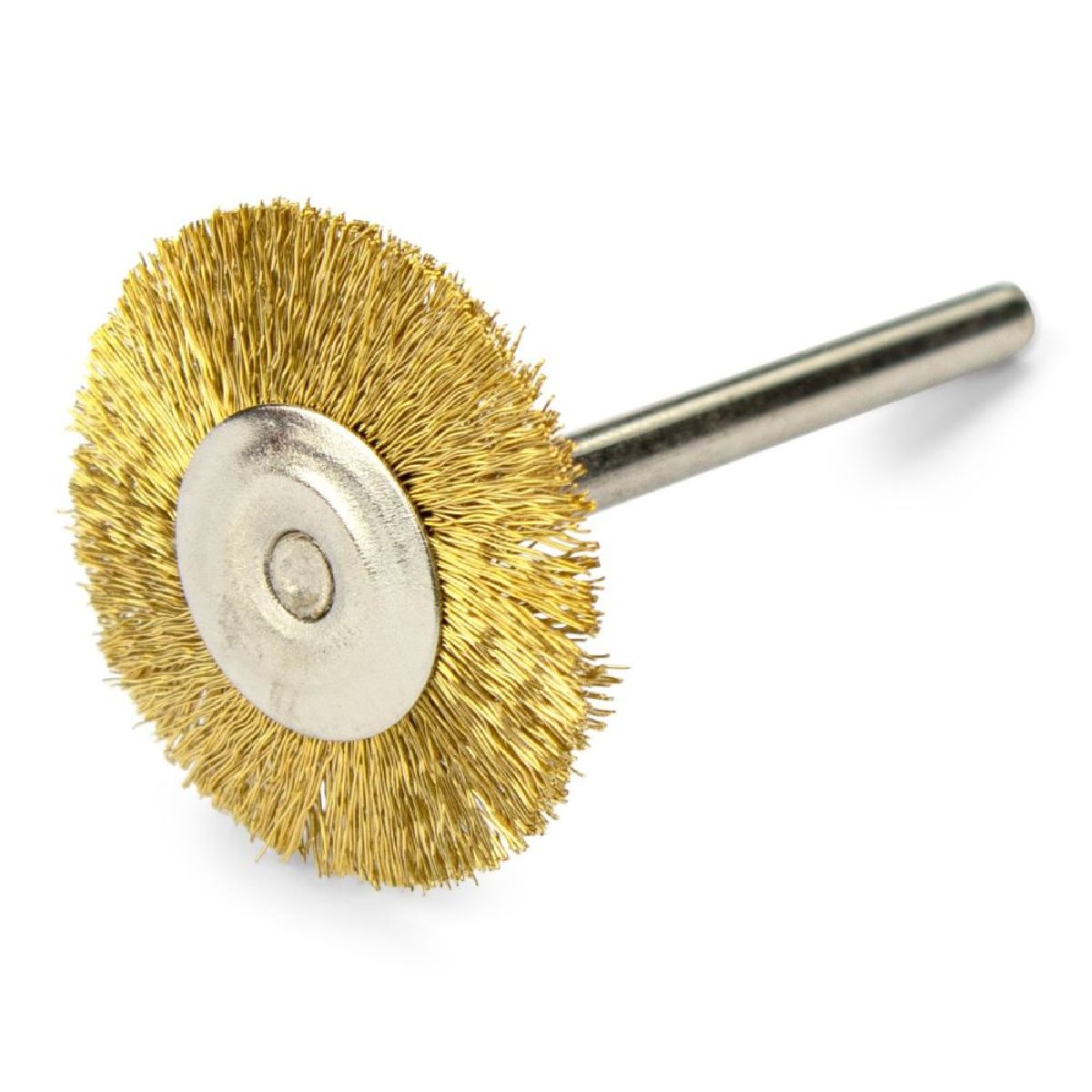 1in Brass Wire Wheel 1/8inShank Carded