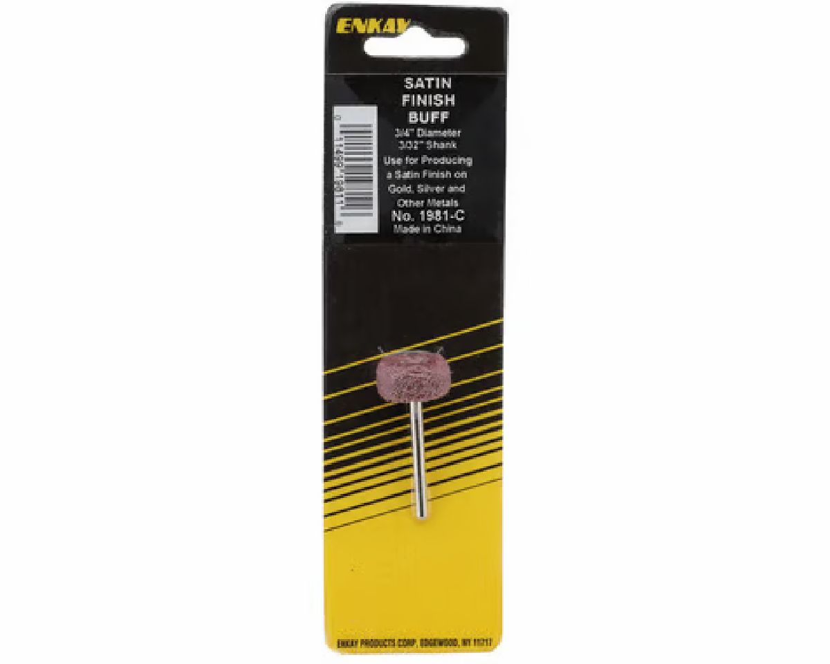 3/4in Satin Finish Buff Carded