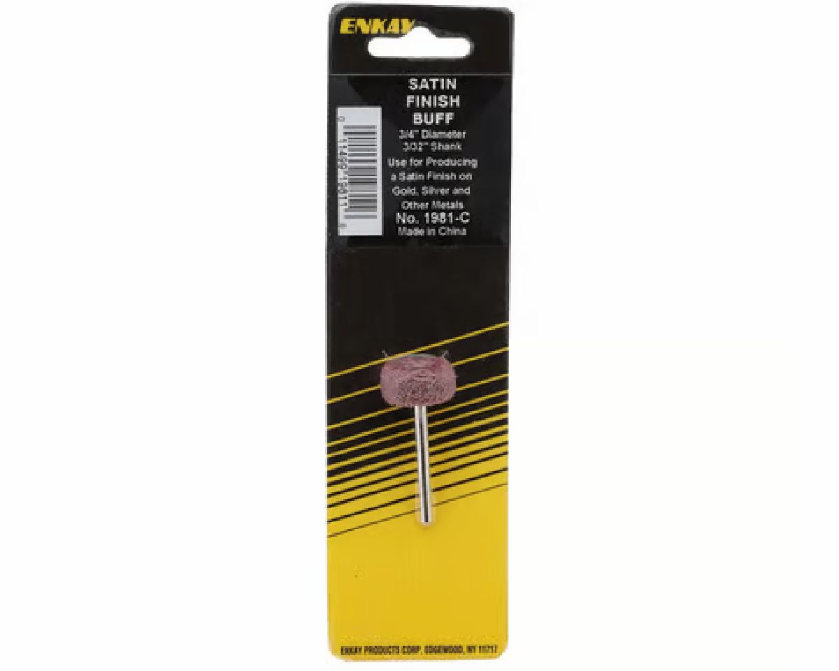 1in Satin Finish Buff Carded