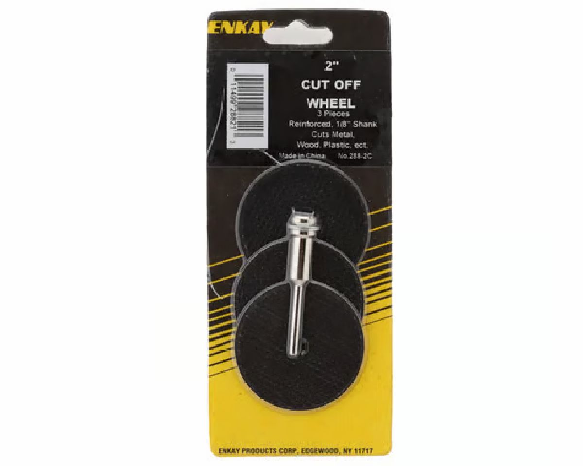 2in Cut off Wheel 3pcs & Mandrel Carded