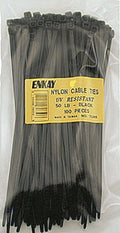 100pc Black Cable Tie Asst