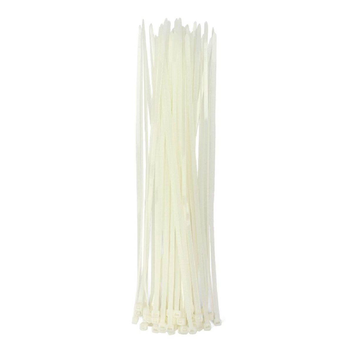 12 White Cable Ties 50pc Poly bag