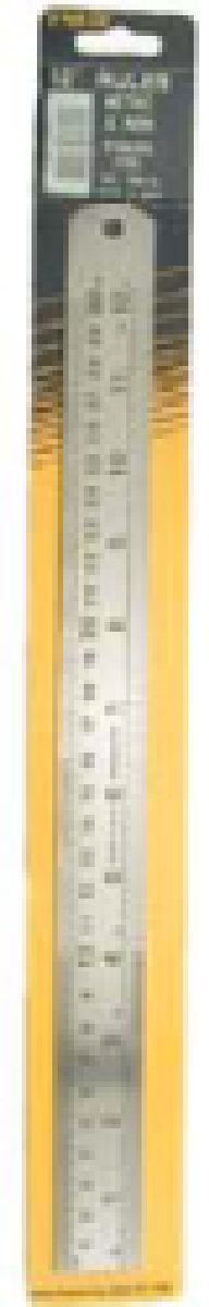 12 x 1 1/8 Steel Ruler carded