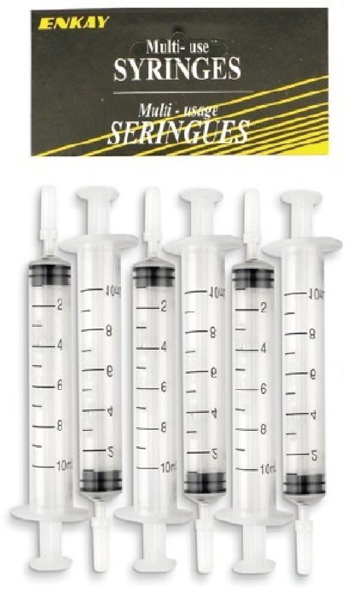 6 pc Syringe Assortment poly bag