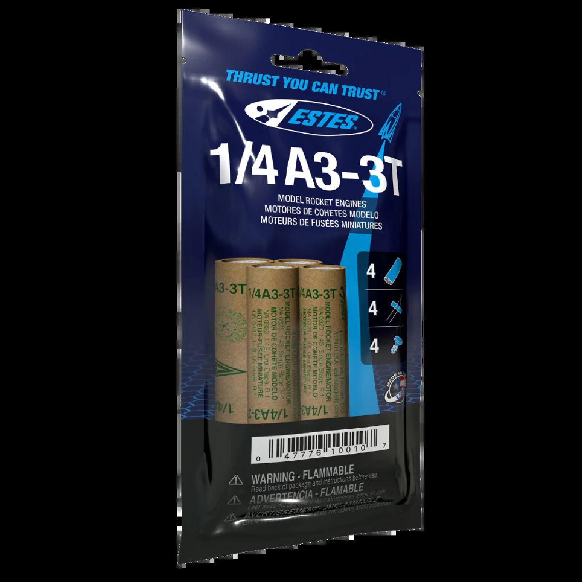 1/4A3 3T ENGINES 13 MM 4 PACK BAG