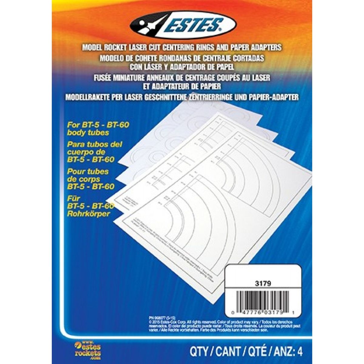 Laser Cut Centering Rings & Paper Adapters/4pc