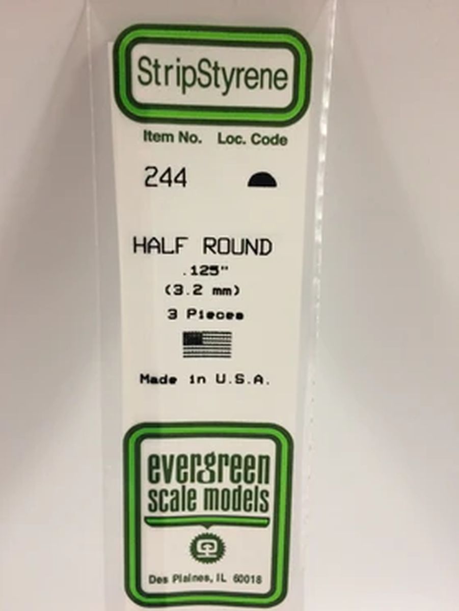 .125''  Half Round 1/8'' (3)