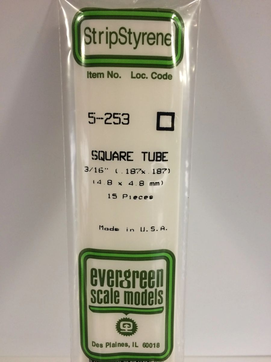 Economy Pack .188''(3/16'') Sq. Tube 15pcs