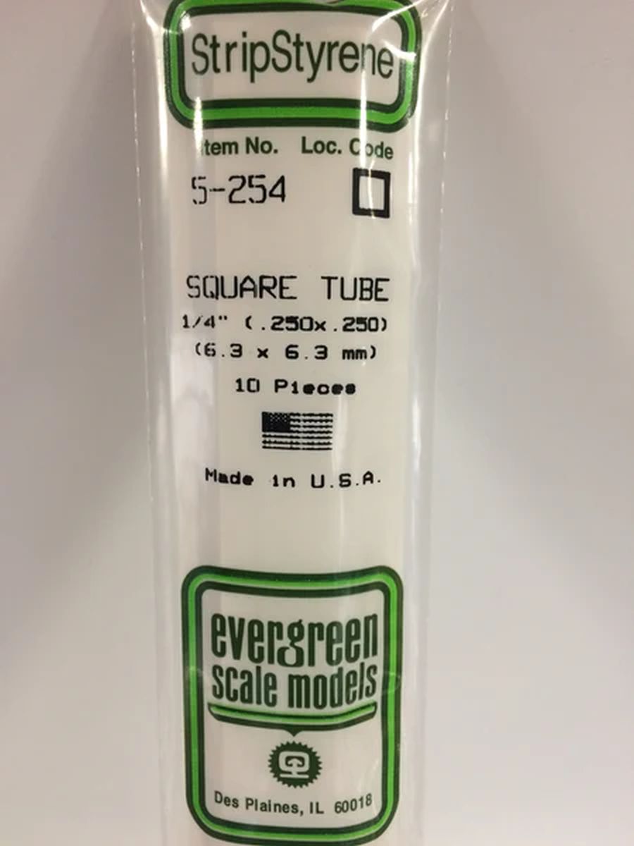 Economy Pack .250''(1/4'')  Sq. Tube 10pcs