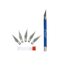 K18 Grip-On Knife with5 #20011Blades and Safety Cap - Blue