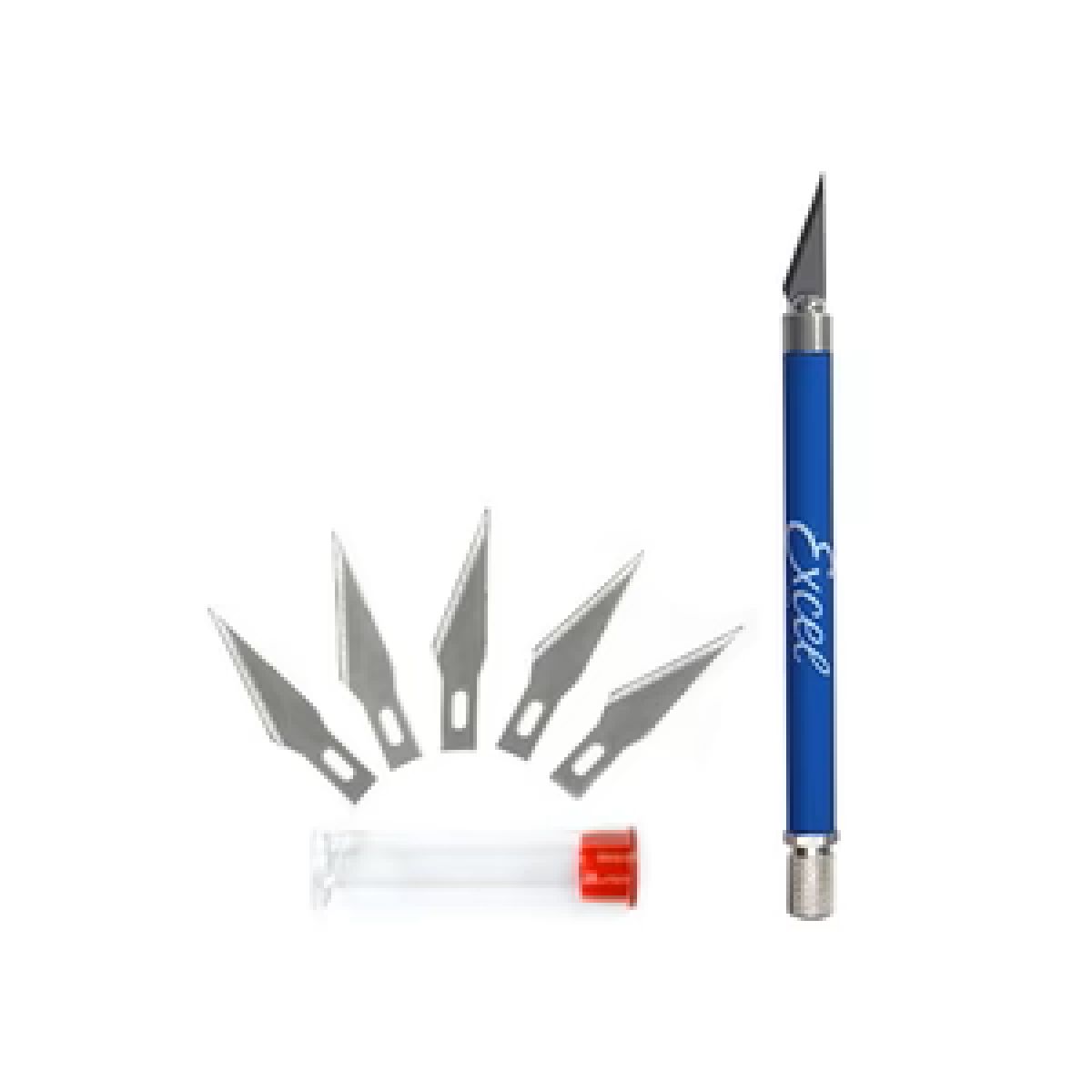 K18 Grip-On Knife with5 #20011Blades and Safety Cap - Blue