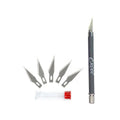 K18 Grip-On Knife with5 #20011Blades and Safety Cap - Gray