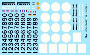 Sports Car Numbers Decal