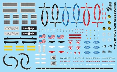 Race Car Accessories Decal