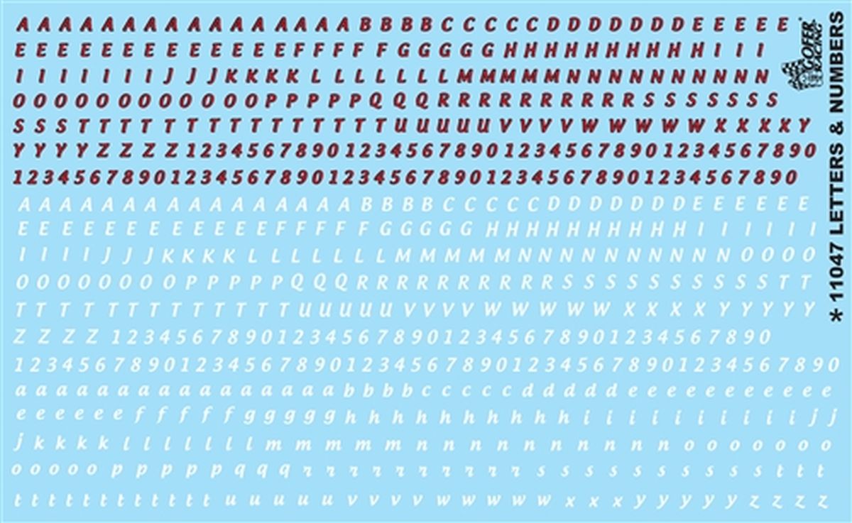 Letters & Numbers Decal