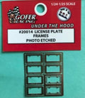 Photo Etched License Plate Frames