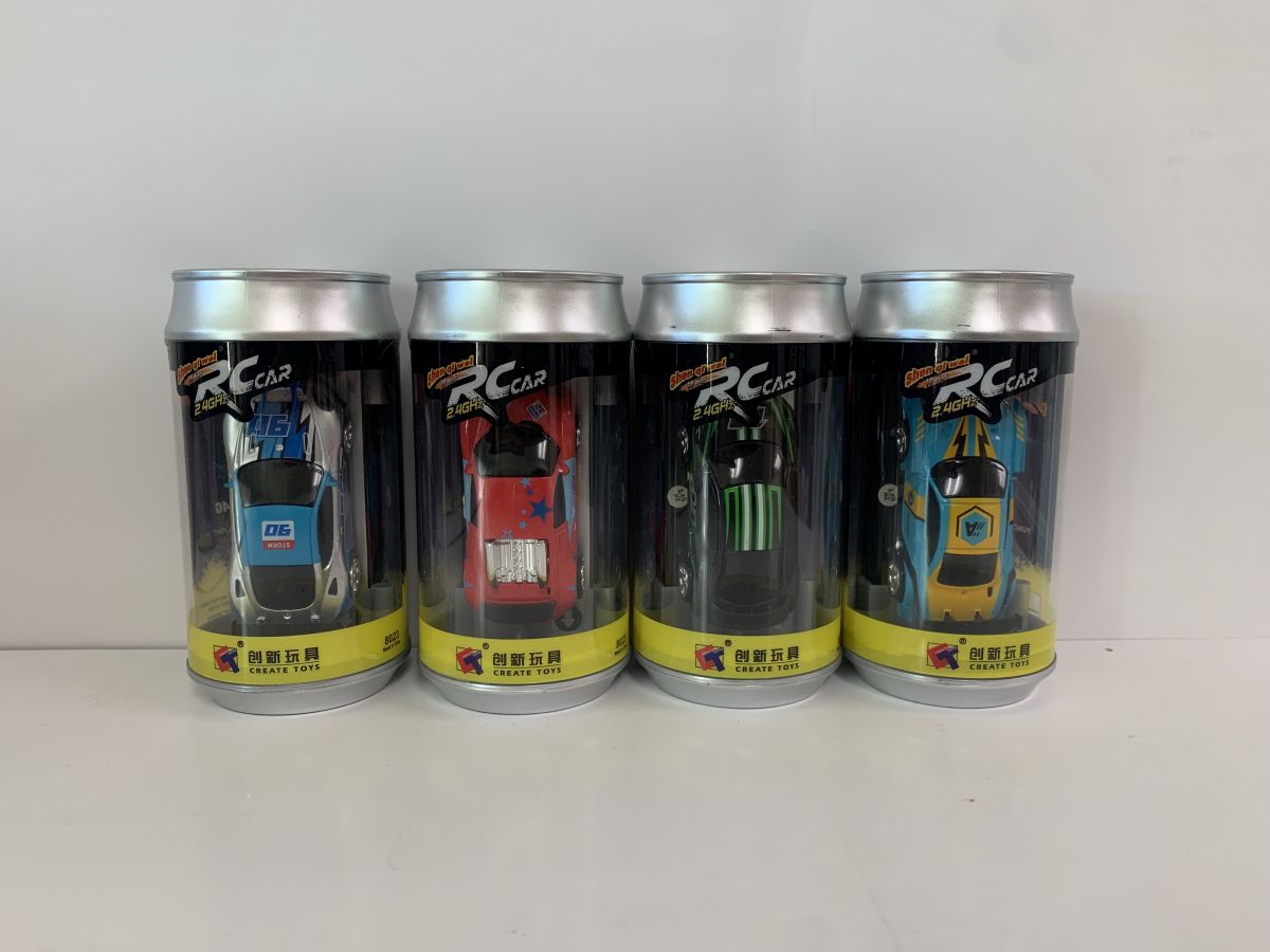 RC Car in a Can Counter Disp 24pcs 8 assorted