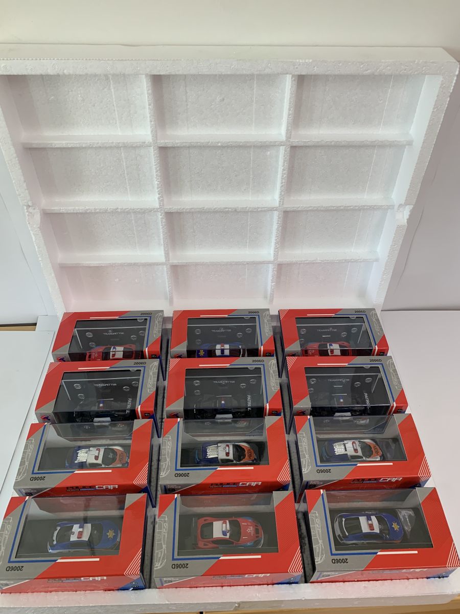RC Mini Police Cars 12pcs 4 assorted