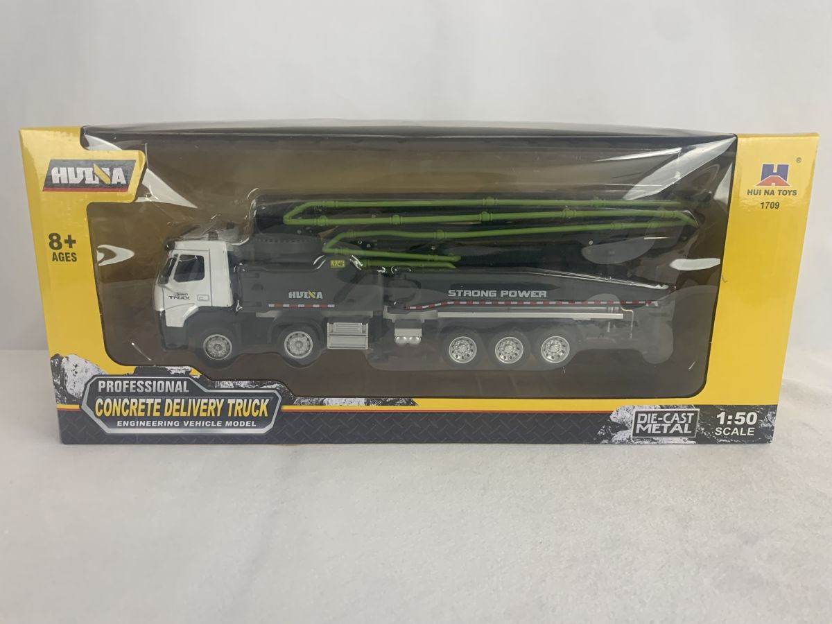 Die Cast WHEEL ALLOY CEMENT PUMP TRUCK - GREEN 1/50