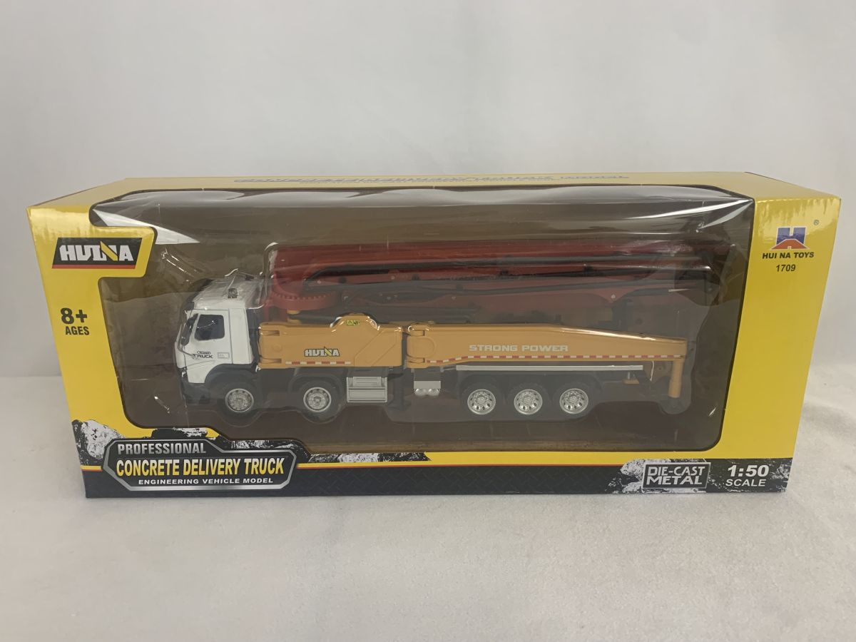 Die Cast WHEEL ALLOY CEMENT PUMP TRUCK-RED 1/50