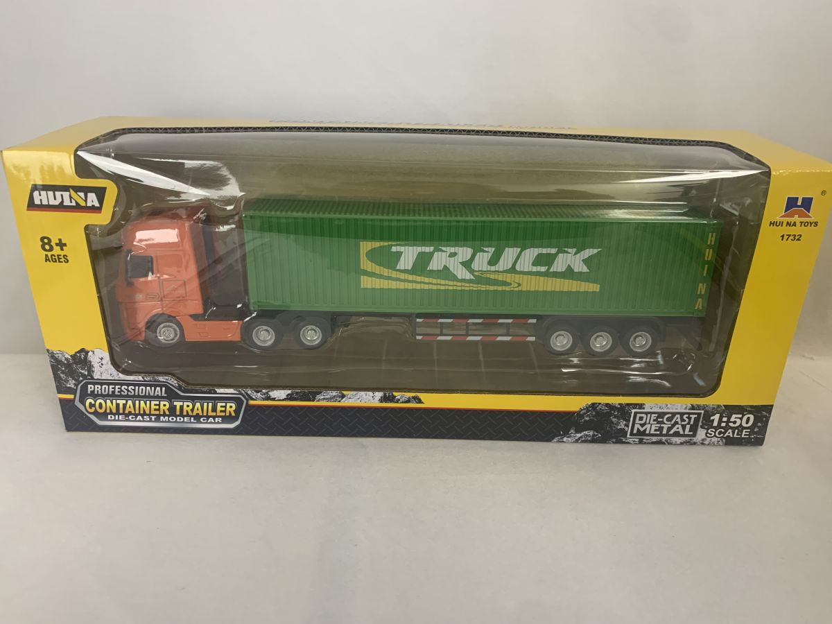 Die Cast ALLOY CONTAINER TRUCK - GREEN 1/50