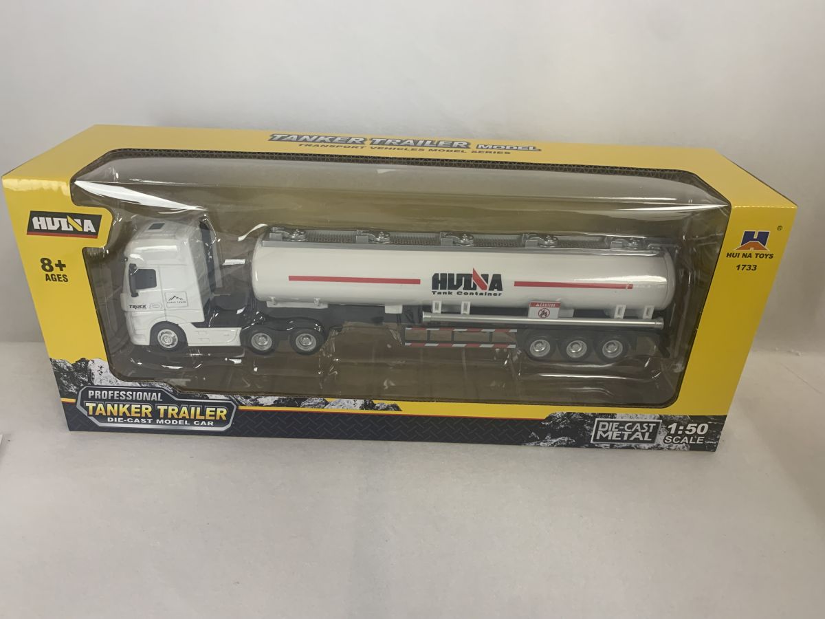 Die Cast ALLOY TANKER TRUCK-WHITE 1/50