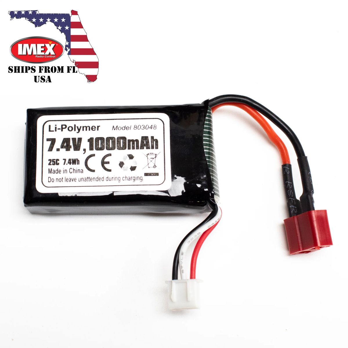 LI-PO 7.4 V 1000 mAh T-PLUG