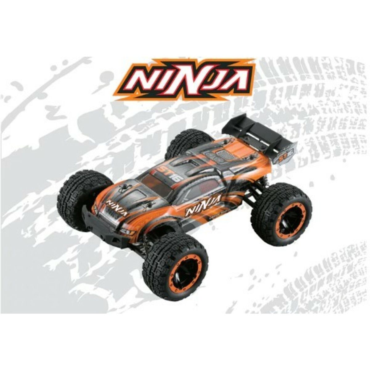 R/C Truggy Brushed Yellow/Orange 1/16