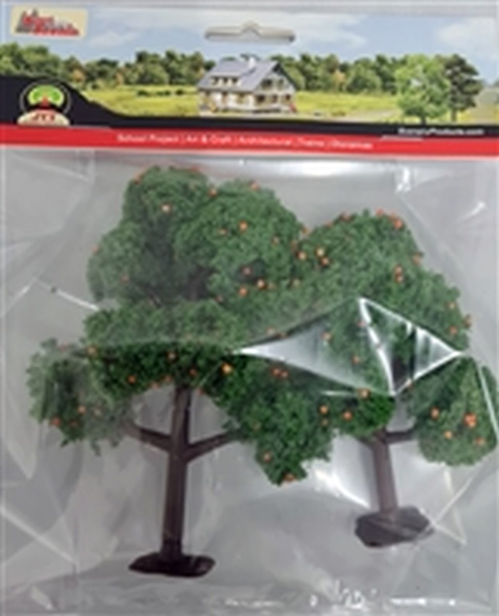 ORANGE TREES 4-5in 4PK O-scale