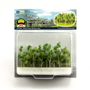 TARIFF Woods Edge Trees Pastel Green 2'' to 2.5'' N-scale 20