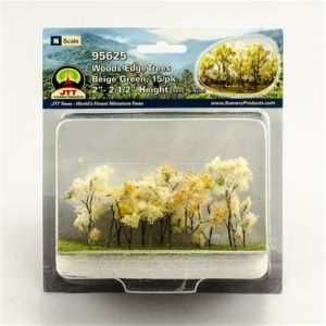 TARIFF Woods Edge Trees Beige Green 2'' to 2.5'' N-scale 15/