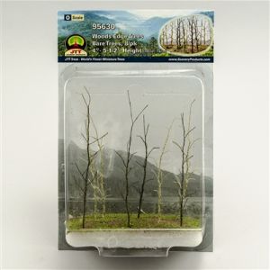 TARIFF Woods Edge Trees Bare 4'' to 5.5'' O-scale 8/pk