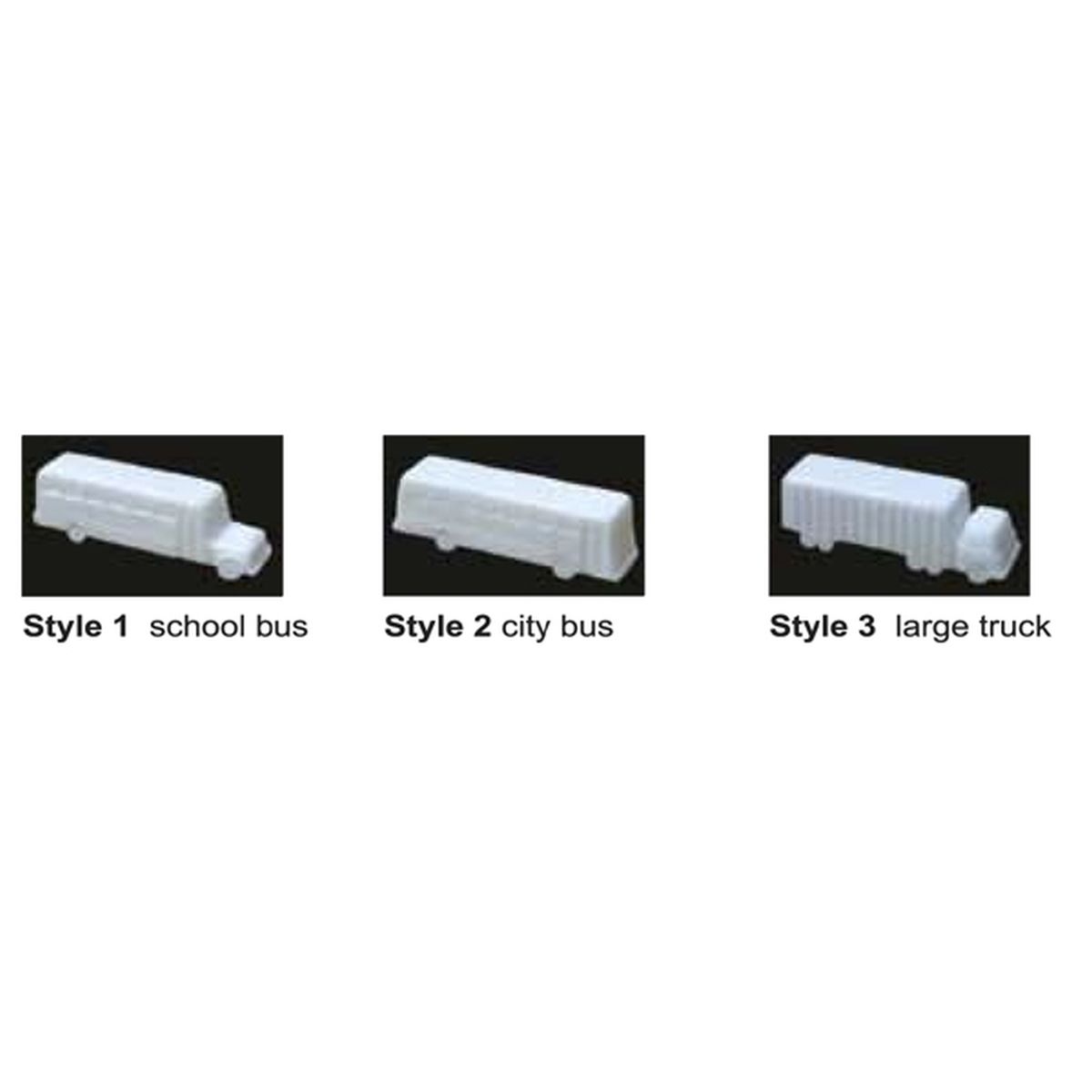 Autos 1/8=1'0''1:100 Bus&trckwh 3/pk