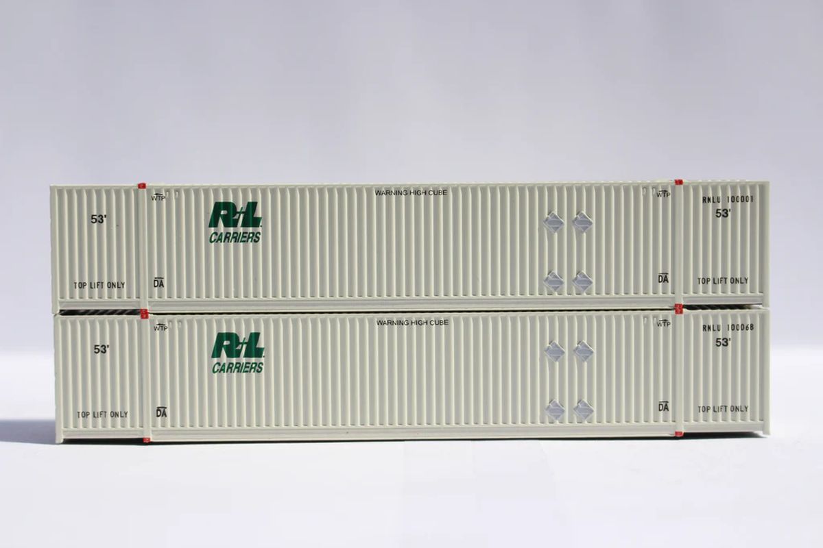 N R+L Carriers 53' HIGH CUBE 8-55-8 Set #1 corrugated contai